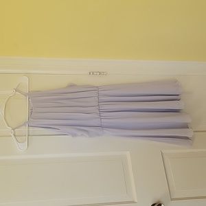 light grey spaghetti strap dress